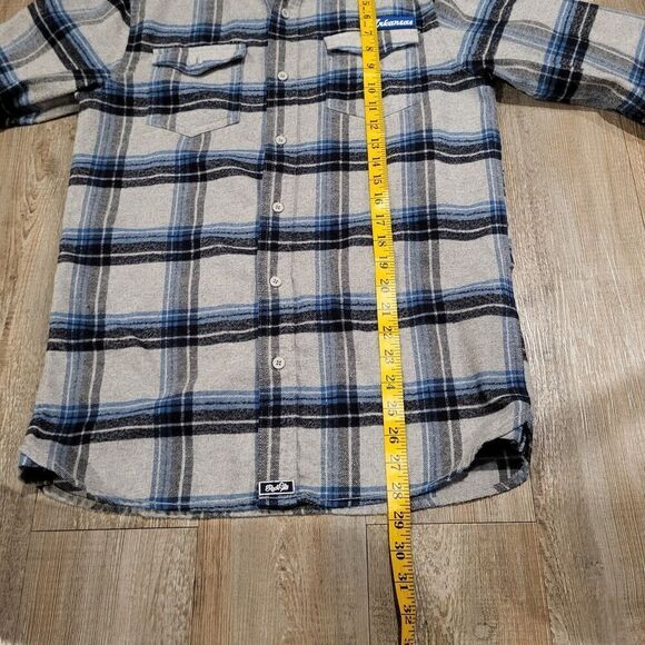 Burnside Arkansas Heavy Weight Flannel Button Up Shirt Men's Size Small - Picture 6 of 9